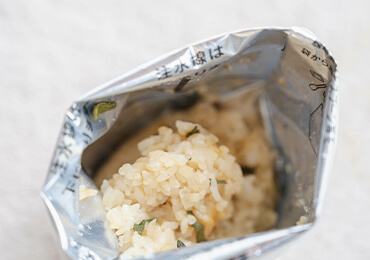 災害用のレトルト食品